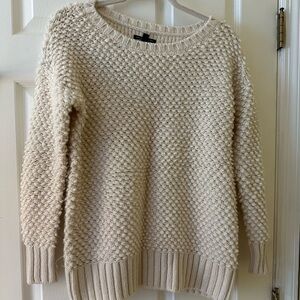 American Eagle Outfitters Textured Cream Sweater